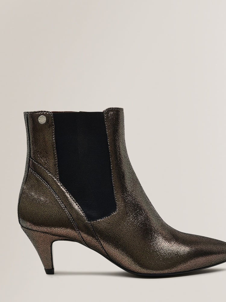 Radley London Metallic Silver Point Street Cone Heeled Booties - Image 2 of 4