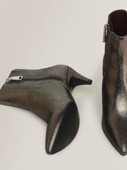 Radley London Metallic Silver Point Street Cone Heeled Booties - Image 4 of 4