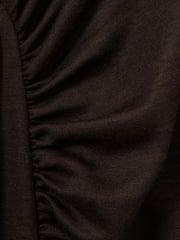 Reiss Brown Nile Wool Jersey Ruched Midi Dress - Image 8 of 8