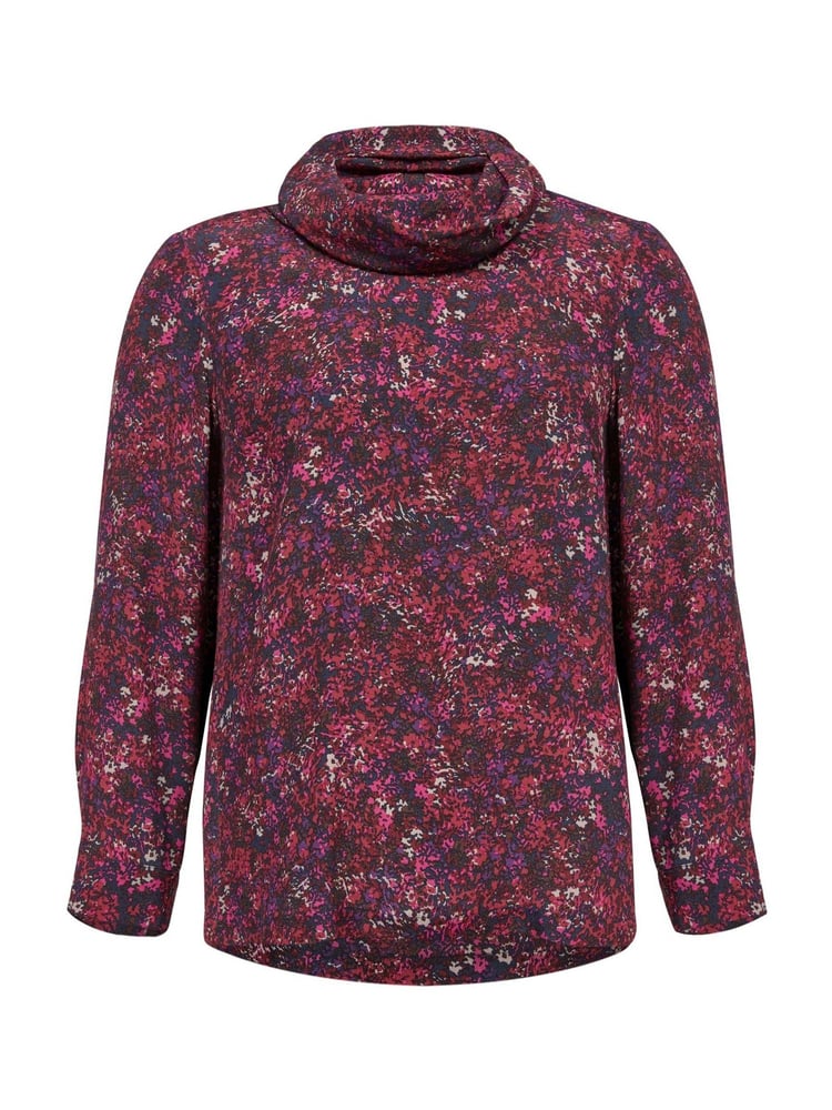 Celtic & Co. Red Printed Cowl Neck Top - Image 2 of 5