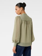 Forever New Green Leo Soft Stripe Blouse - Image 2 of 5