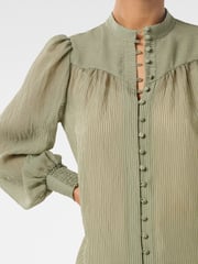 Forever New Green Leo Soft Stripe Blouse - Image 3 of 5