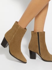 Dune London Brown Paxten Smart Western Ankle Boots - Image 1 of 6