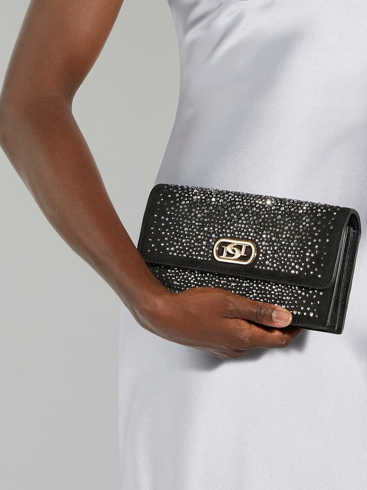 Dune London Black Chrome Sapphire Branded Cross-Body Bag - Image 1 of 6
