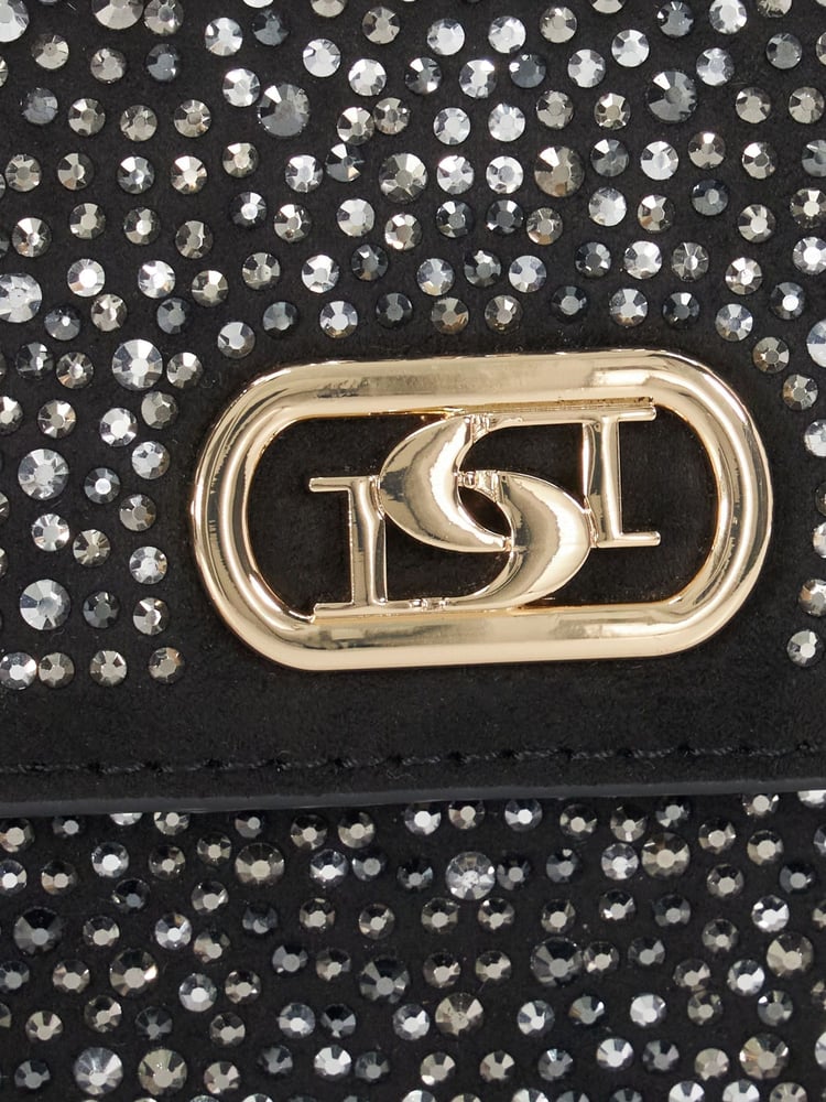 Dune London Black Chrome Sapphire Branded Cross-Body Bag - Image 6 of 6