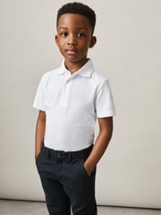 Reiss White Lowick 3-9 yrs 2 Pack Cotton Piqué Polo Shirts - Image 1 of 4