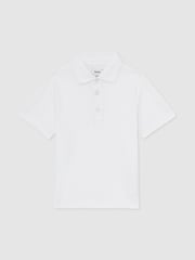 Reiss White Lowick 3-9 yrs 2 Pack Cotton Piqué Polo Shirts - Image 2 of 4