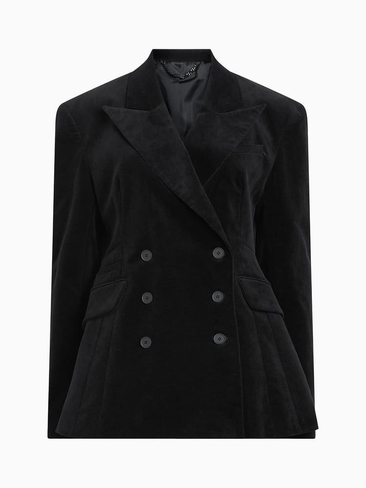 AllSaints Black Sevenh Cord Blazer - Image 10 of 10