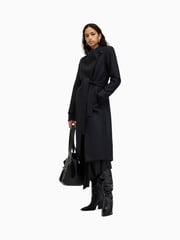 AllSaints Black Riley Coat - Image 3 of 7