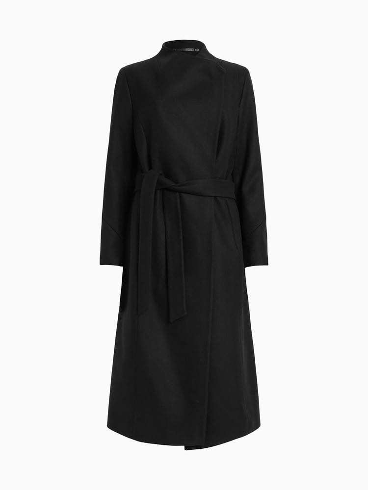 AllSaints Black Riley Coat - Image 7 of 7 AllSaints Black Riley Coat - Image 7 of 7