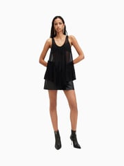 AllSaints Black Rach Vest Top - Image 5 of 6