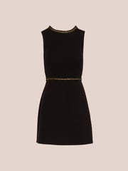 Adrianna by Adrianna Papell Scuba Knit A Line Black Dress - Image 7 of 7