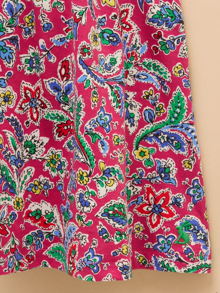 Joules Butterfly Blue & Pink Frill Sleeve Print Dress Two Pack - Image 9 of 9
