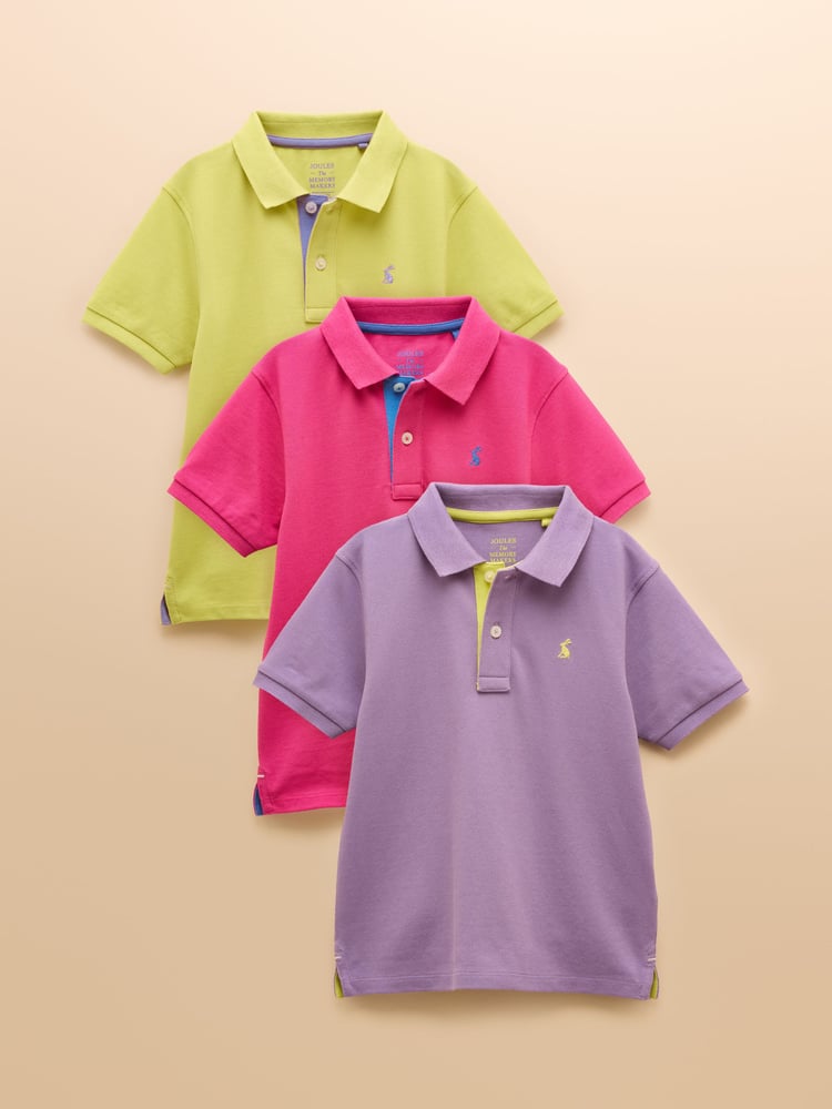 Joules Woody Multi Bright Polo Shirt Multipack - Image 1 of 10