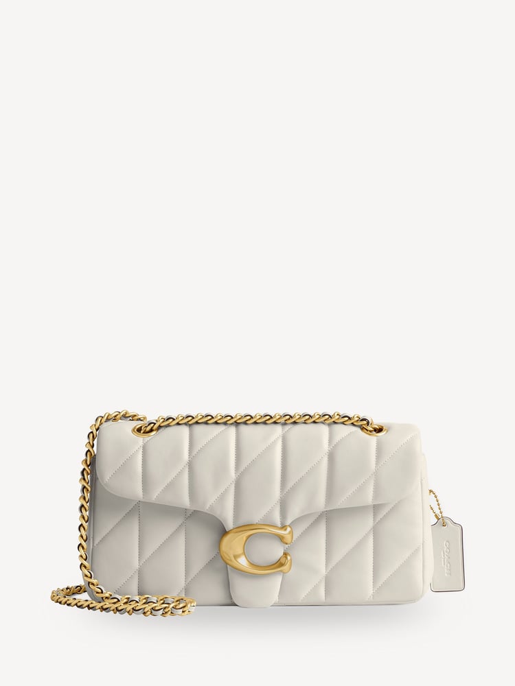COACH Cream Quilted Tabby 26 Shoulder Bag With Chain - Image 1 of 7