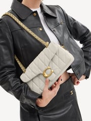 COACH Cream Quilted Tabby 26 Shoulder Bag With Chain - Image 2 of 7