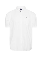 BadRhino Big & Tall White 100% Cotton Short Sleeve Oxford Shirts 2 Pack - Image 3 of 4