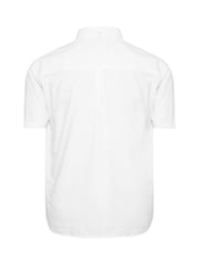 BadRhino Big & Tall White 100% Cotton Short Sleeve Oxford Shirts 2 Pack - Image 4 of 4