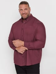 BadRhino Big & Tall Red Long Sleeve Oxford Shirt - Image 1 of 3