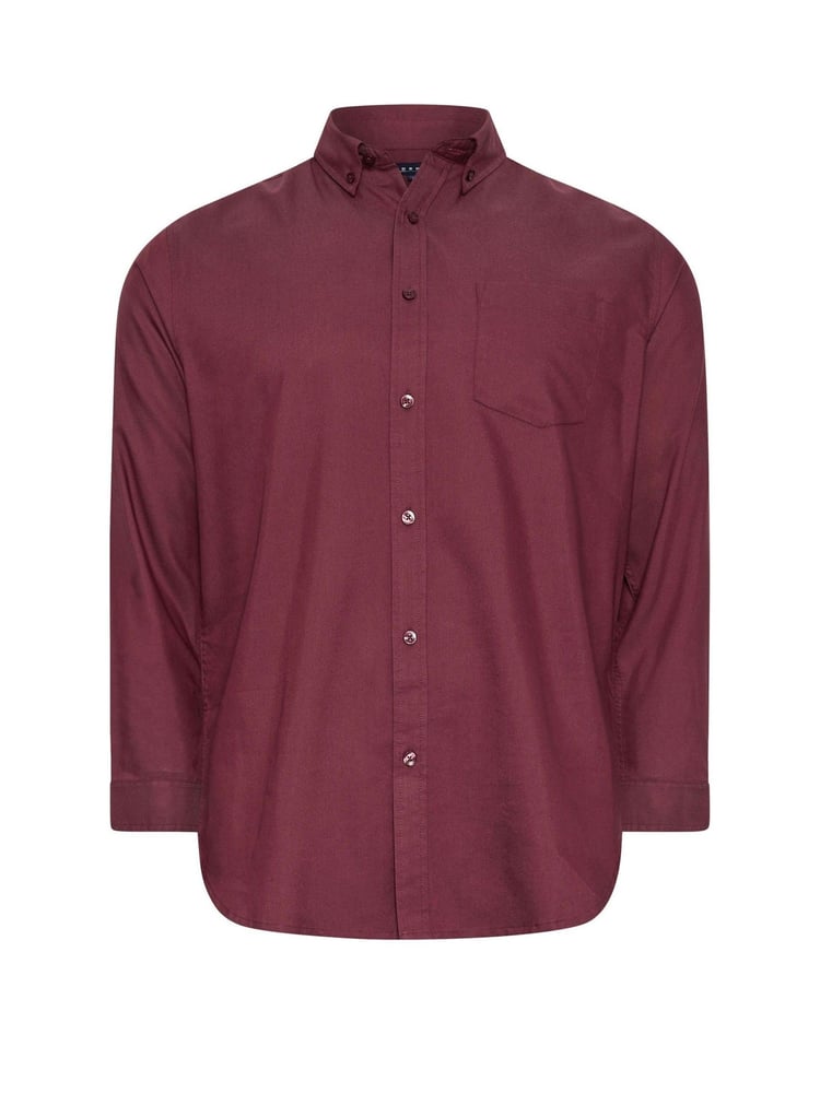 BadRhino Big & Tall Red Long Sleeve Oxford Shirt - Image 2 of 3