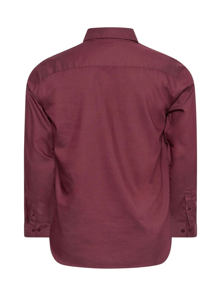 BadRhino Big & Tall Red Long Sleeve Oxford Shirt - Image 3 of 3