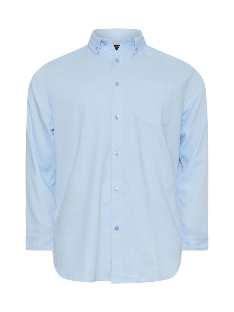 BadRhino Big & Tall Blue Long Sleeve Oxford Shirt - Image 2 of 3