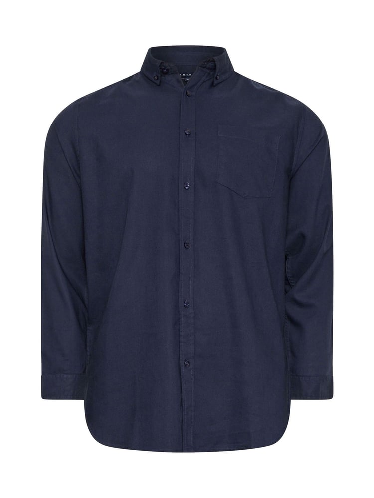 BadRhino Big & Tall Blue Navy Long Sleeve Oxford Shirt - Image 2 of 3