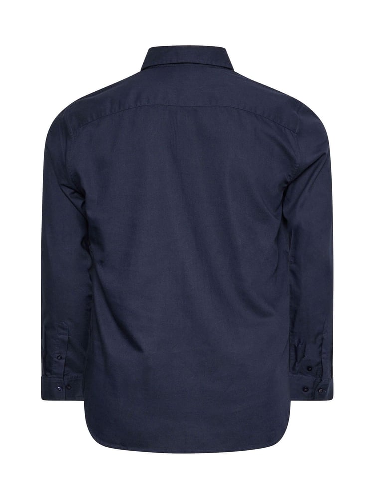 BadRhino Big & Tall Blue Navy Long Sleeve Oxford Shirt - Image 3 of 3