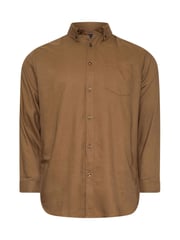 BadRhino Big & Tall Brown Long Sleeve Oxford Shirt - Image 2 of 3