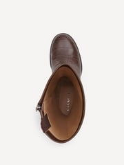 COACH Brown Natasha Embossed Croc Boots - Image 5 of 6
