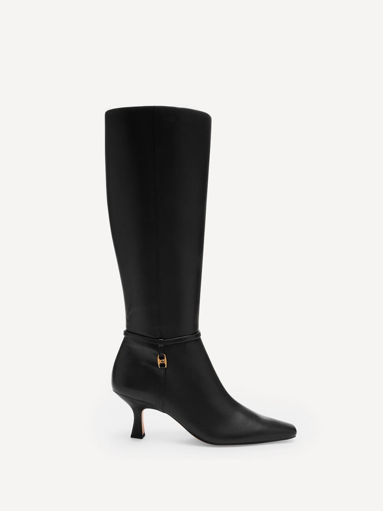 COACH Black Raquel Leather Boots - Image 1 of 10