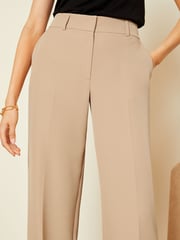 Love & Roses Camel Petite High Waist Wide Leg Tailored Trousers - Image 2 of 8