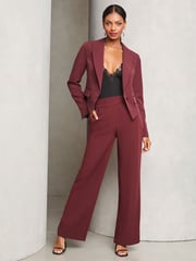 Lipsy Burgundy Red Single Button Tailored Blazer - Image 2 of 4