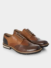Joe Browns Brown Mixed Pebble Leather Brogues - Image 3 of 7