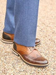 Joe Browns Brown Mixed Pebble Leather Brogues - Image 7 of 7