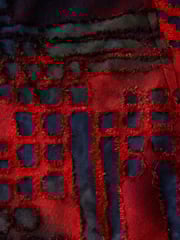 Joe Browns Red Burn Out Turtleneck Long Sleeve Jersey Tunic Top - Image 6 of 6