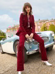 Joe Browns Red Double Breasted Cord Jacket - Image 2 of 7