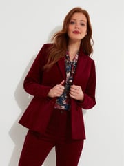 Joe Browns Red Double Breasted Cord Jacket - Image 3 of 7