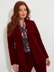 Joe Browns Red Double Breasted Cord Jacket - Image 4 of 7