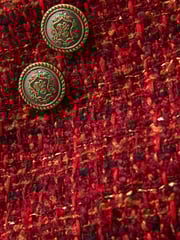 Joe Browns Orange Button Detail Textured Tweed Co-Ord Mini Skirt - Image 6 of 6