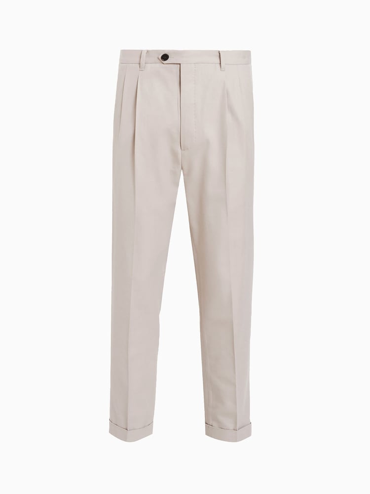 AllSaints Cream Tallis Trousers - Image 6 of 6