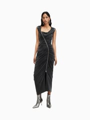 AllSaints Black Umbra Dress - Image 3 of 7