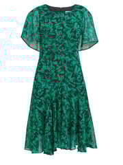 Gina Bacconi Green Annette Chiffon Dress - Image 7 of 7