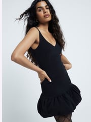 River Island Black Petite Bubble Hem Bodycon Dress - Image 3 of 4