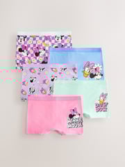 Pink/Purple Minnie Mouse Shorts 5 Pack (2-12yrs) - Image 1 of 9