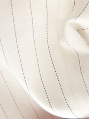 Black & White Striped Single Breasted Blazer with Linen - Image 8 of 8
