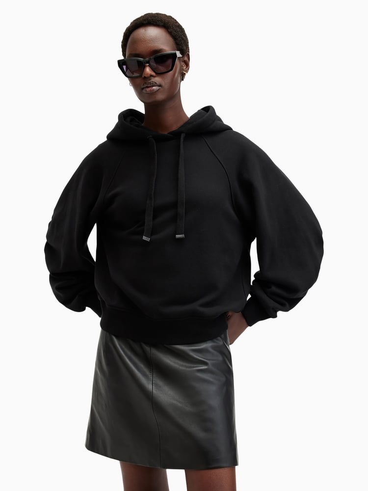AllSaints Black Dana Hoodie - Image 1 of 8