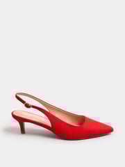 Long Tall Sally Red Slingback Point Shoes - Image 3 of 5