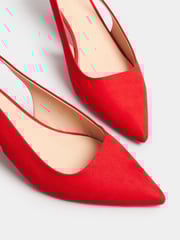 Long Tall Sally Red Slingback Point Shoes - Image 4 of 5