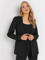 Long Tall Sally Black Stretch Tailored Blazer - Image 1 of 8